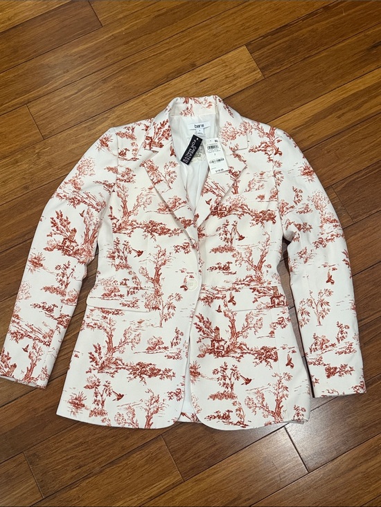 Bar III Jackets & Blazers - NWT Bar III Cream Blazer with Rust Toile created for Macys size 2